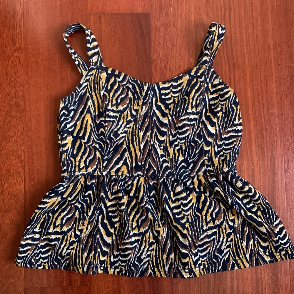 Anthropologie knit peplum sleeveless top